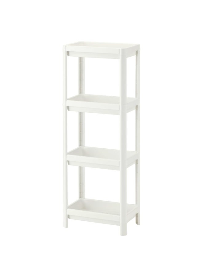 Shelf unit, white, 37x23x101 cm - Image 1